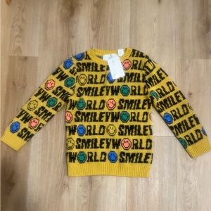 H&M Kids Yellow Smiley Sweater